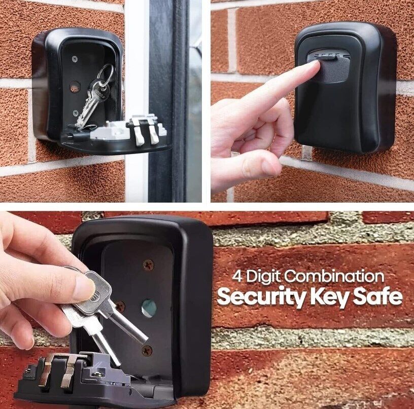 Wall Mounted Key Safe, 4 Combination Outdoor Security